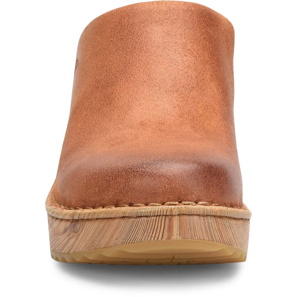 Born Natalie Clogs Tan Camel Distressed Product ID-PYKire0g