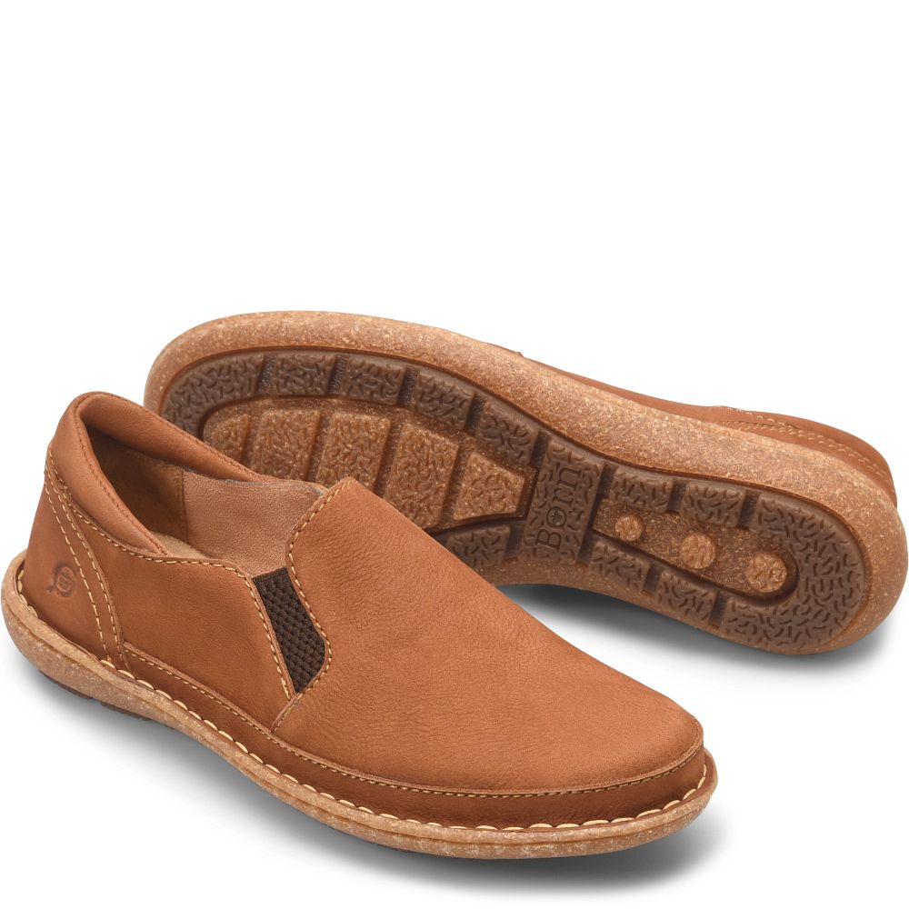 Born Mayflower II Slip-Ons Maple Leaf Nubuck Product ID-XJfW1Cad [BornShoes-324]