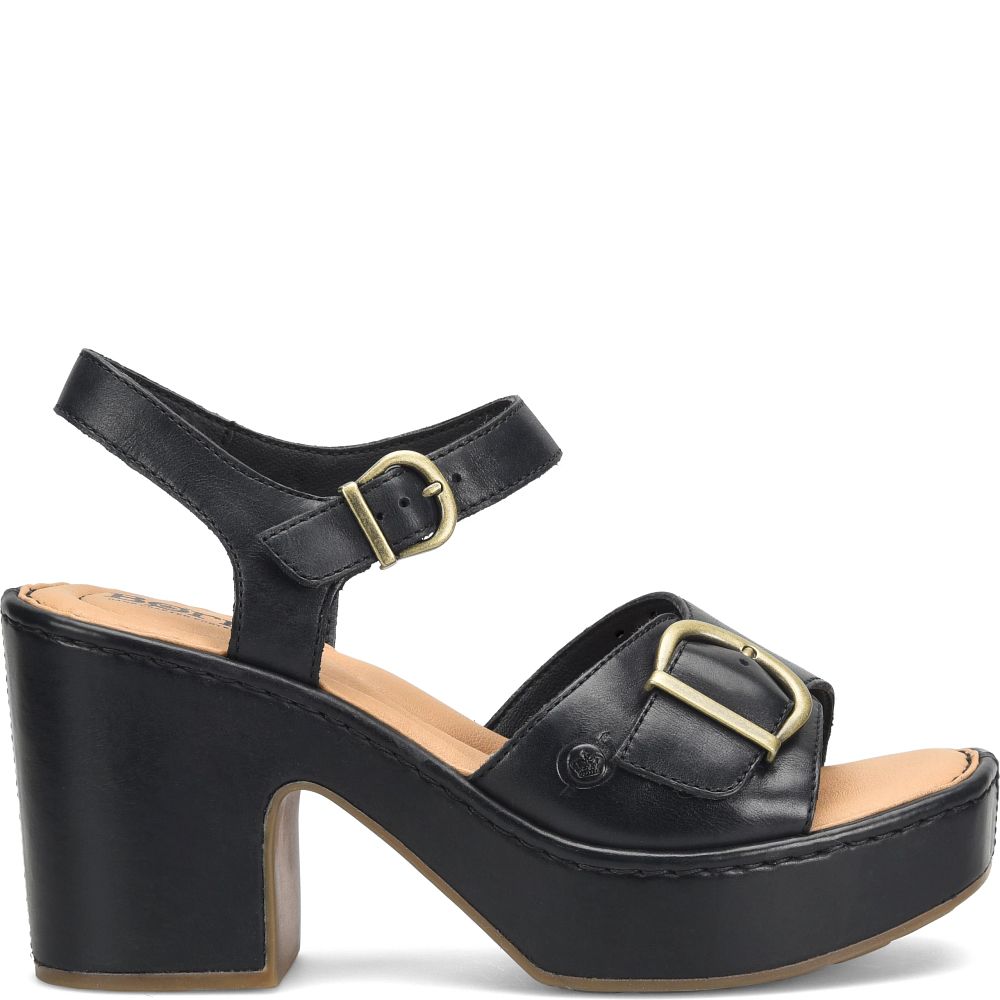 Born Browyn Sandals Black With Leather Wrap Product ID-eD1AFuVK