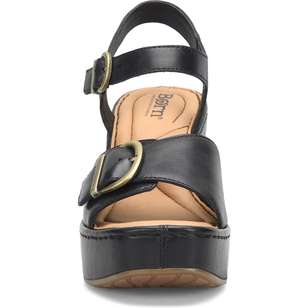 Born Browyn Sandals Black With Leather Wrap Product ID-eD1AFuVK