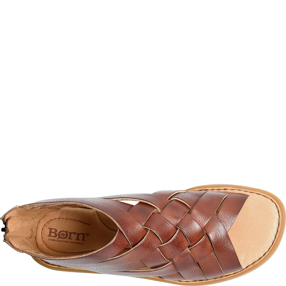 Born Iwa Woven Sandals Dark Tan Bourbon Product ID-fDFtewQU