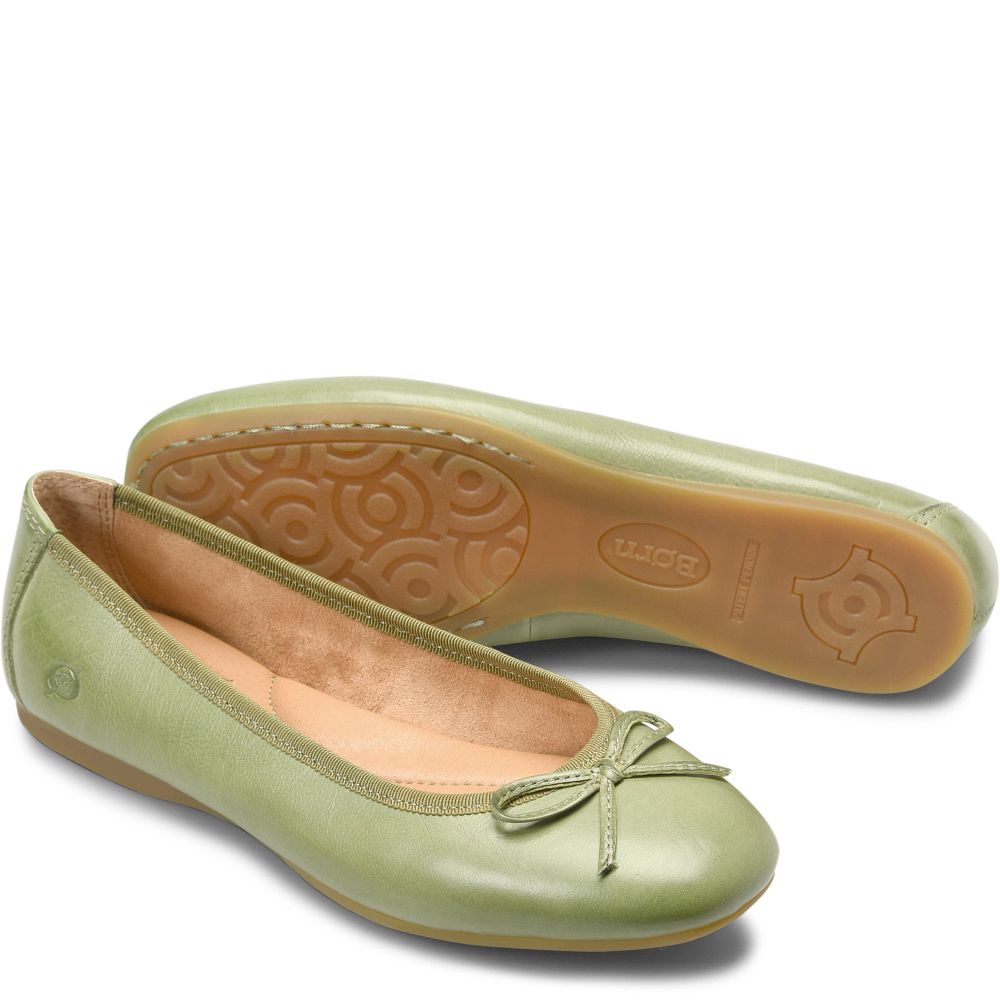 Born Brin Flats Green Leaf Product ID-mpObuUQF