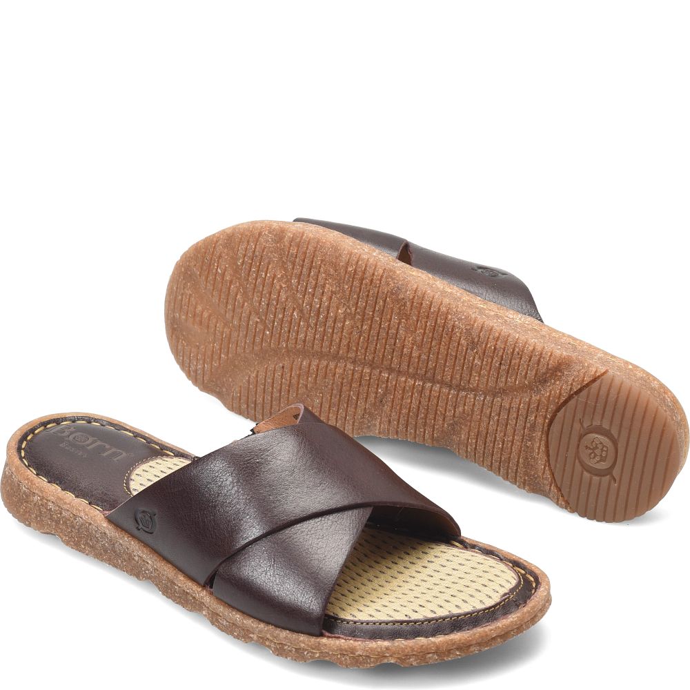 Born Hana Basic Sandals Dark Brown Product ID-yEz7bIJC